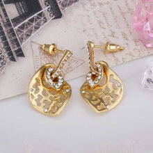 Austrian Crystal earrings yellow hollow stud earrings orecchini love 141 MP