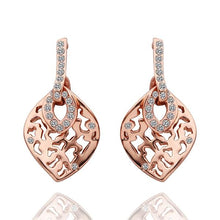 Austrian Crystal earrings yellow hollow stud earrings orecchini love 141 MP