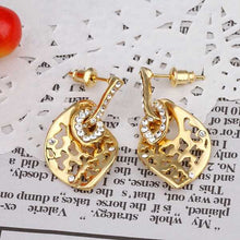 Austrian Crystal earrings yellow hollow stud earrings orecchini love 141 MP