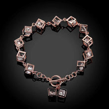 925 Sterling Silver bracelets Square stone pulseras mujer wedding HBH 73 MP