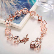 925 Sterling Silver bracelets Square stone pulseras mujer wedding HBH 73 MP