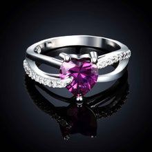 silver-plated engagement ring opal Elegant MP