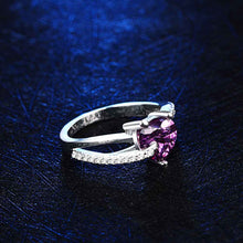 silver-plated engagement ring opal Elegant MP