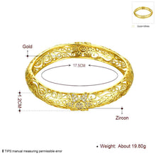 Beautiful 18K Gold Plating Hollow carved pattern Rhinestone men bracelet Jewelry European Style MP