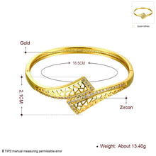 Beautiful 18K Gold Plating Hollow geometry men bracelet Jewelry European Style MP