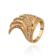 Beautiful 18K Gold Plating engagement ring gold Pteris opal men jewelry227 MP
