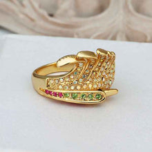 Beautiful 18K Gold Plating engagement ring gold Pteris opal men jewelry227 MP