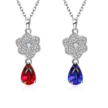 Beautiful 18K Gold Plating necklace Flower water droplets perfume women Factory SKGN127 MP