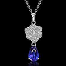 Beautiful 18K Gold Plating necklace Flower water droplets perfume women Factory SKGN127 MP