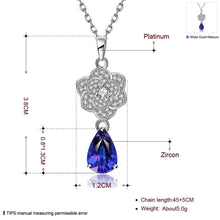 Beautiful 18K Gold Plating necklace Flower water droplets perfume women Factory SKGN127 MP