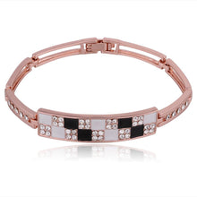 Beautiful 18K Gold Plating pulseras Long black and white phase pulseiras joyas HBB 53 MP