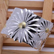 Beautiful silver bangles Big Chrysanthemum Women Wedding Bracelet margarida SMTB 3 MP