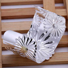 Beautiful silver bangles Big Chrysanthemum Women Wedding Bracelet margarida SMTB 3 MP