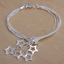 Beautiful silver bracelets bangles with three rose men bracelet accessories HBH 29 MP