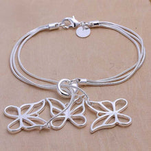 Beautiful silver bracelets bangles with three rose men bracelet accessories HBH 29 MP