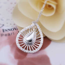 Beautiful silver choker necklace Inlaid Stone Heart gros collier femme accessories173 MP