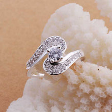 Beautiful silver engagement ring Austria Crystal anillos bear Gift for her 53 MP