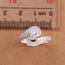 Beautiful silver engagement ring Austria Crystal anillos bear Gift for her 53 MP