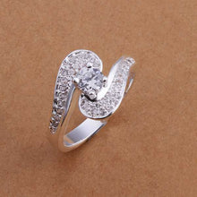 Beautiful silver engagement ring Austria Crystal anillos bear Gift for her 53 MP