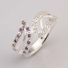 Beautiful silver engagement ring Austria Crystal anillos bear Gift for her 53 MP