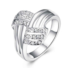 Beautiful silver engagement ring Austria Crystal anillos bear Gift for her 53 MP