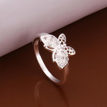 Beautiful silver engagement ring Openwork butterfly anel masculino ruby jewelry 5 MP