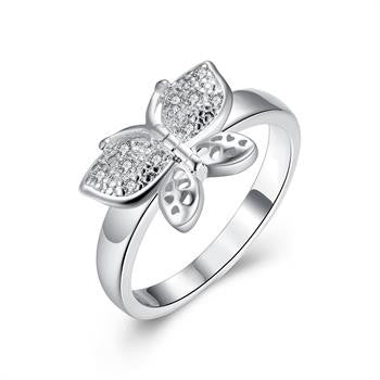 Beautiful silver engagement ring Openwork butterfly anel masculino ruby jewelry 5 MP