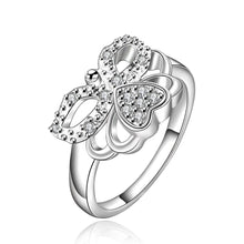 Beautiful silver engagement ring Openwork butterfly anel masculino ruby jewelry 5 MP