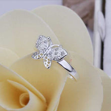 Beautiful silver engagement ring Openwork butterfly anel masculino ruby jewelry 5 MP