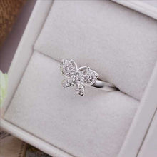 Beautiful silver engagement ring Openwork butterfly anel masculino ruby jewelry 5 MP