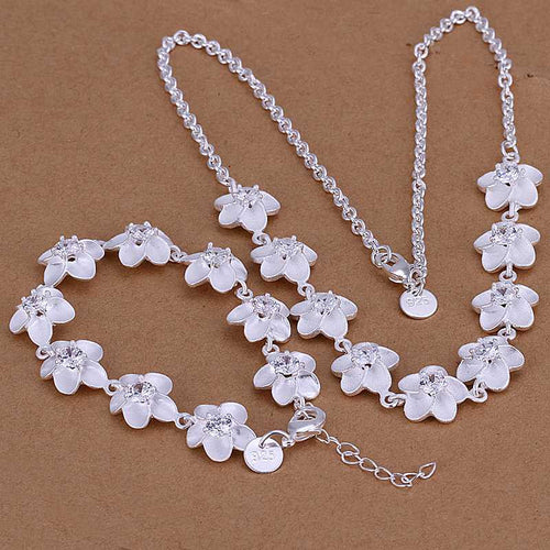 Beautiful silver jewelry set Sets bijoux 65 MP