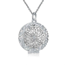 Beautiful silver necklaces amp; pendants Net Flower Frame collane CP167 MP