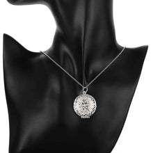 Beautiful silver necklaces amp; pendants Net Flower Frame collane CP167 MP