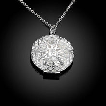 Beautiful silver necklaces amp; pendants Net Flower Frame collane CP167 MP