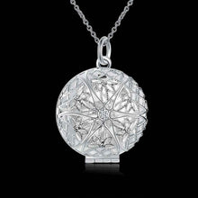 Beautiful silver necklaces amp; pendants Net Flower Frame collane CP167 MP