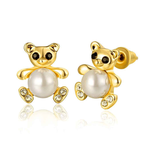 18K Gold Plating earring panda stud stud brincos de festa 29 MP