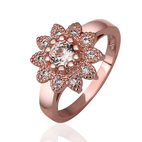18K Gold Plating rings white flower rose color anillos bear jewerly accessories225 MP