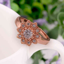 18K Gold Plating rings white flower rose color anillos bear jewerly accessories225 MP