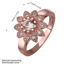 18K Gold Plating rings white flower rose color anillos bear jewerly accessories225 MP