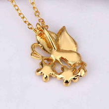 18K Gold Plated choker necklace Pull double butterfly big necklace bijoux women 79 MP