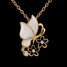 18K Gold Plated choker necklace Pull double butterfly big necklace bijoux women 79 MP