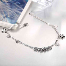 925 silver jewelry bracelets Hanging flower heart men bracelet jewelry display STVH 32 MP