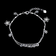 925 silver jewelry bracelets Hanging flower heart men bracelet jewelry display STVH 32 MP