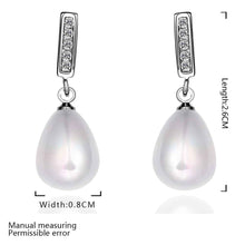 925 sterling silver earing Imitation pearls crystal stud earrings brinco diy NPLE 41 MP