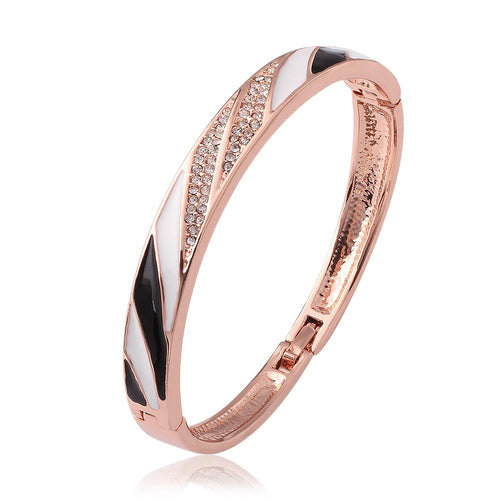 Austrian Crystal charms bangle Diagonal lines women bracelet joias HBZ 6 MP