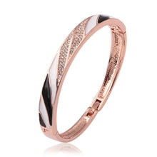 Austrian Crystal charms bangle Diagonal lines women bracelet joias HBZ 6 MP