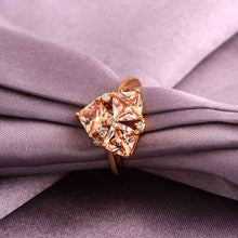 acessorios para mulher wedding ring square stone 18k color anel de ouro Elegant156 MP