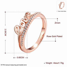 18K Gold Plating rings love aneis MP