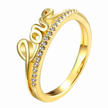 18K Gold Plating rings love aneis MP