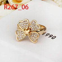 18K Gold Plated engagement ring four flower ring men joyas213 MP